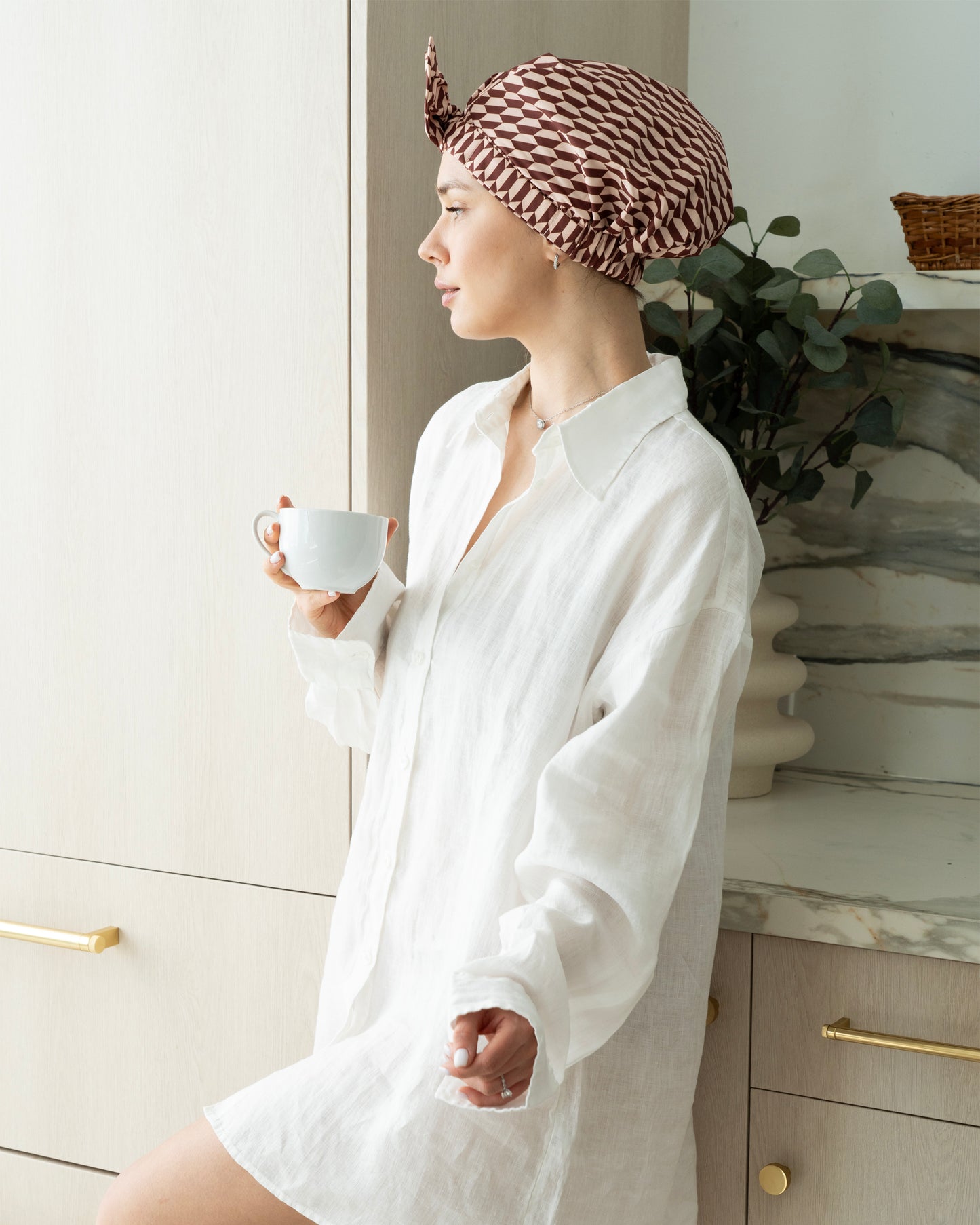 Soft Polyester Shower Cap - Diamond