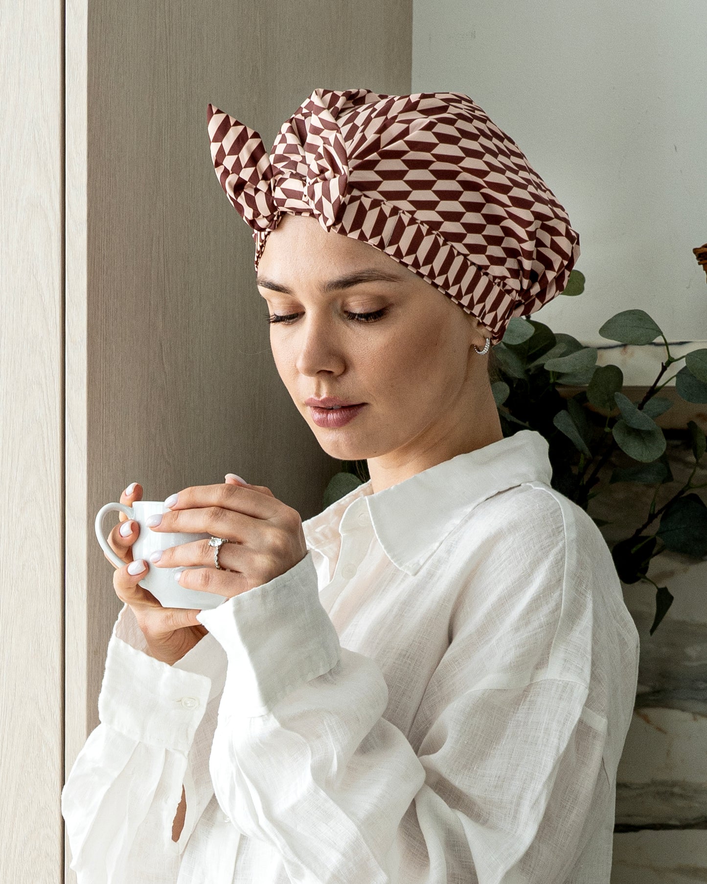 Soft Polyester Shower Cap - Diamond