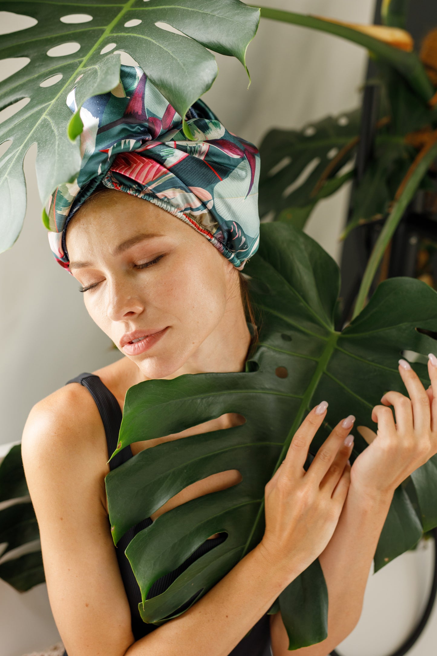 Double-Layer Microfiber Hair Wraps - Tropical