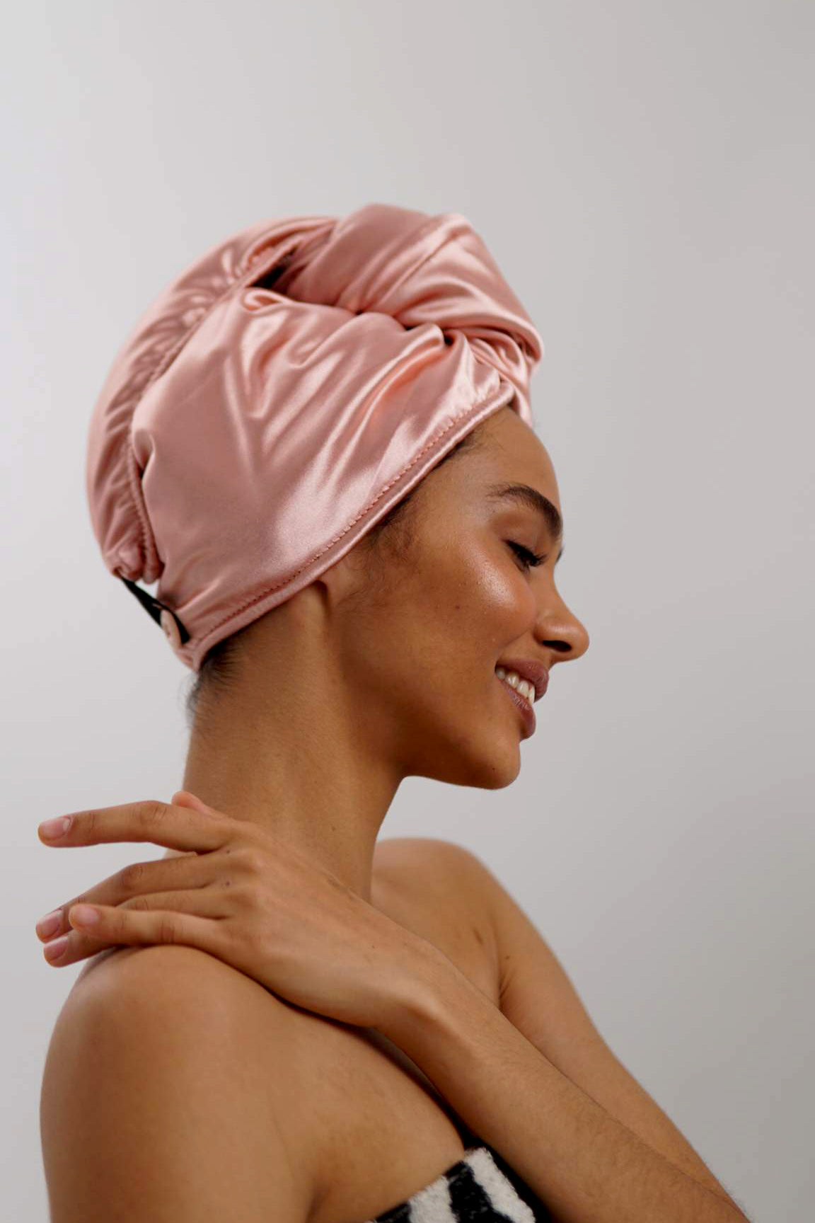 Double-Layer Microfiber Hair Wrap - Pink