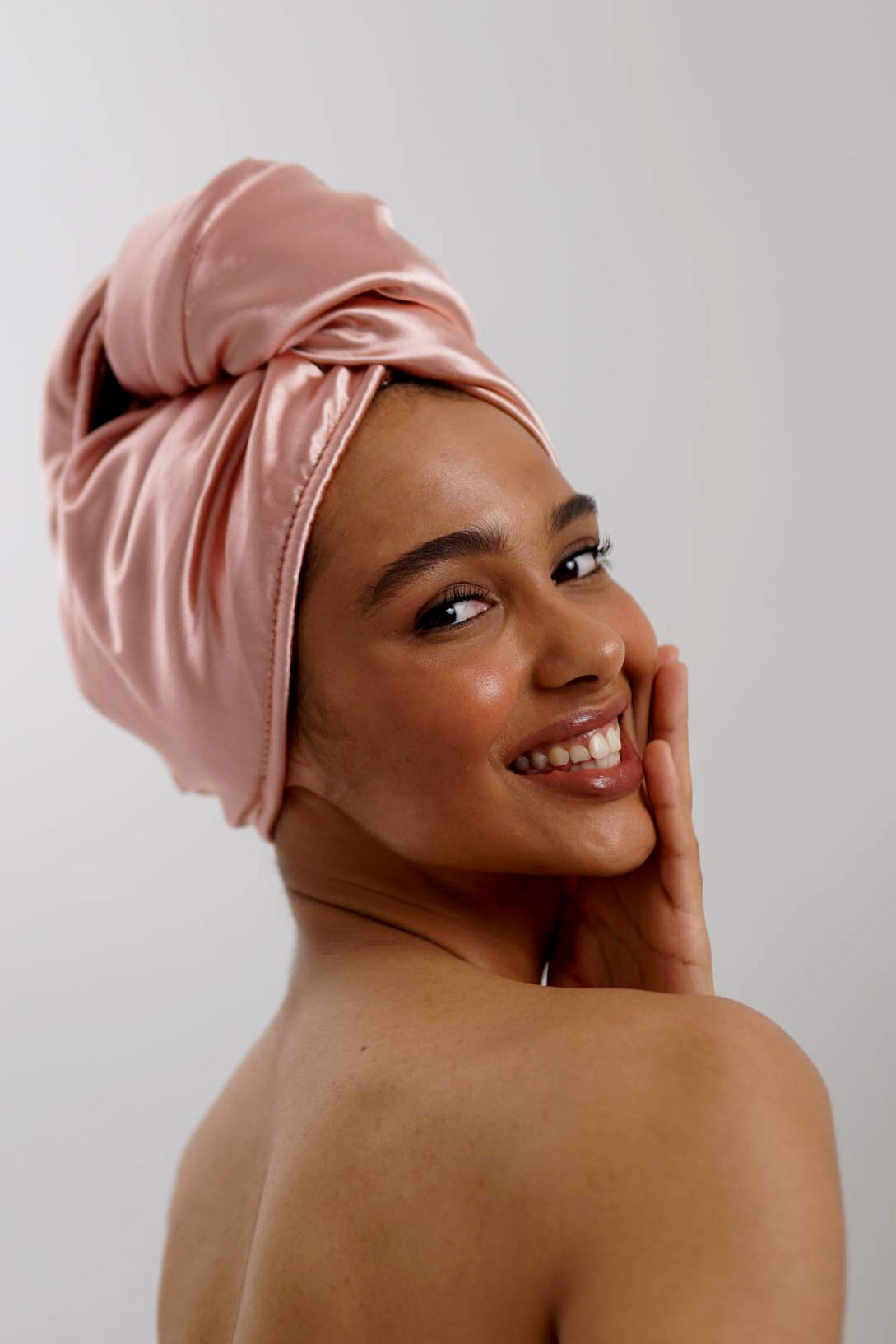 Double-Layer Microfiber Hair Wrap - Pink