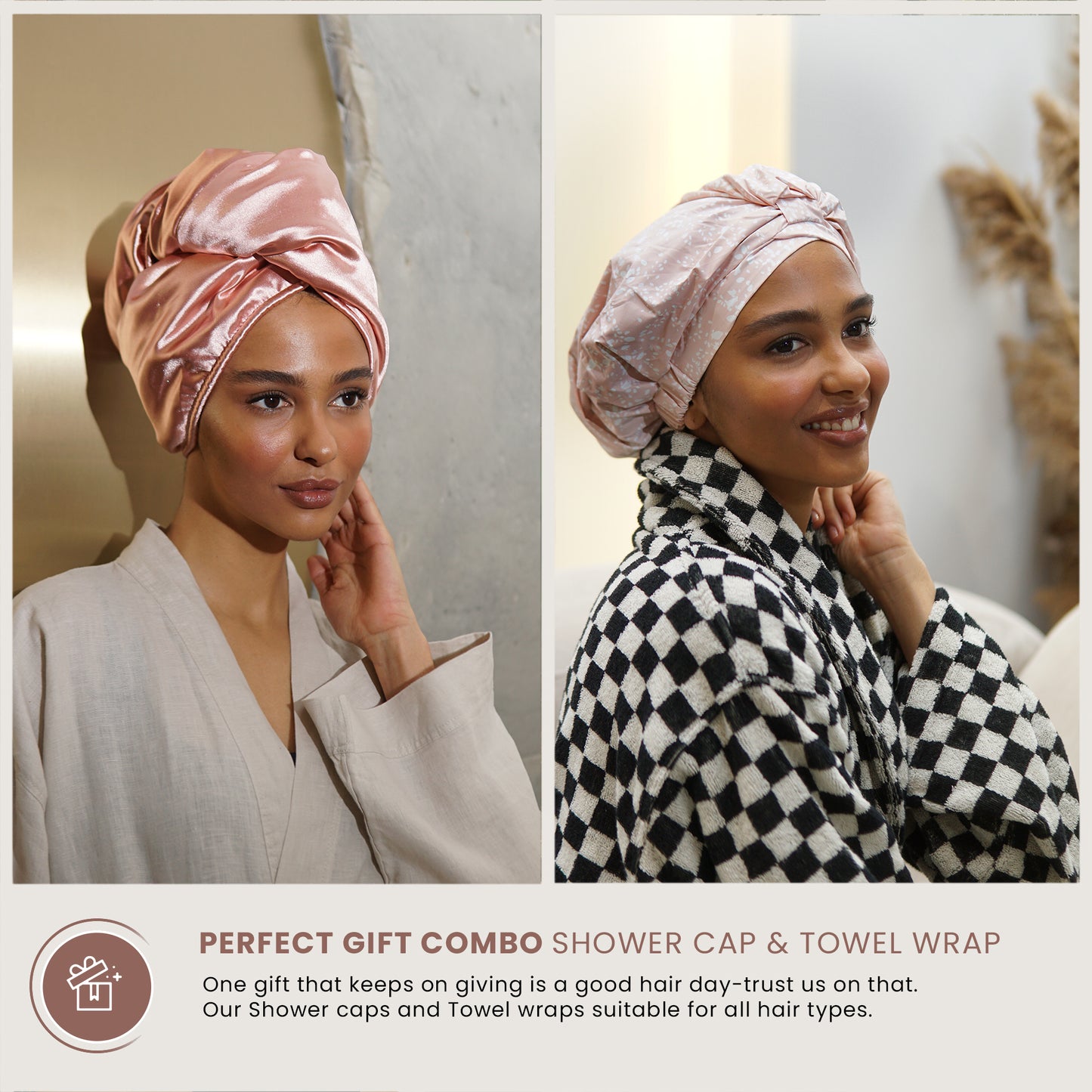 Shower Cap for Women (Blush)