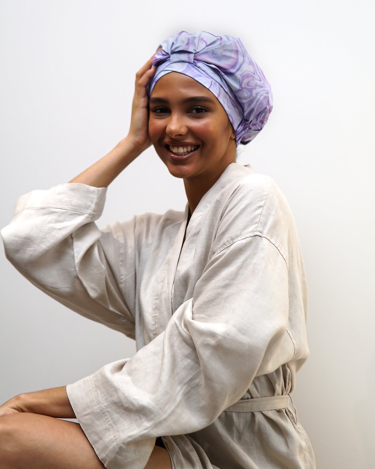 Shower Cap for Women (Marble)