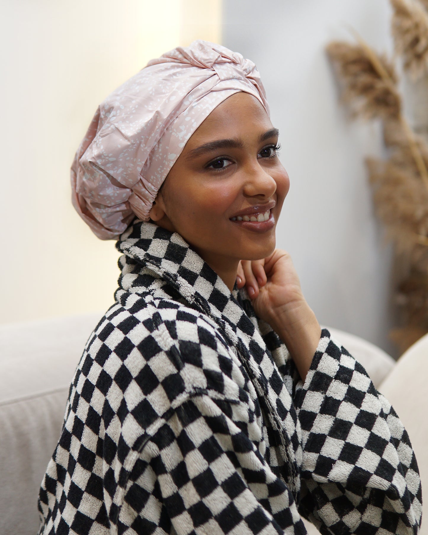 Shower Cap for Women (Blush)