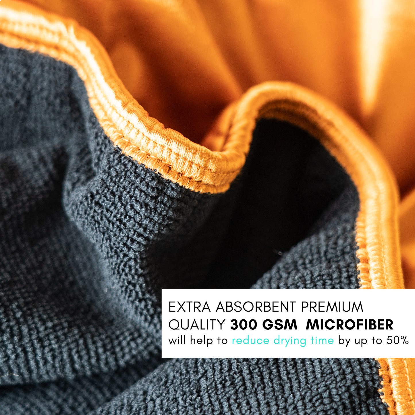 Double Layer Microfiber Hair Wraps Amber